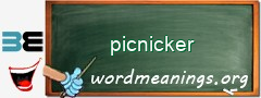 WordMeaning blackboard for picnicker